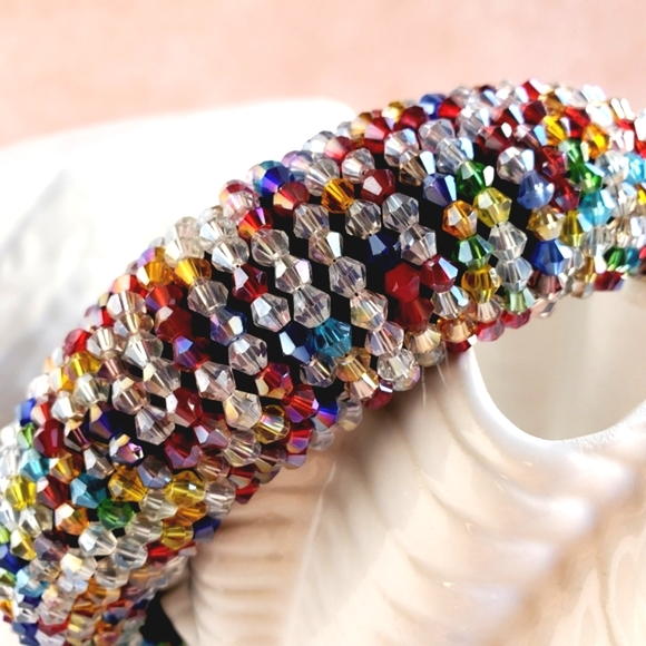 CRYSTAL covered headband dazzling prom wedding NWOT - Picture 3 of 9